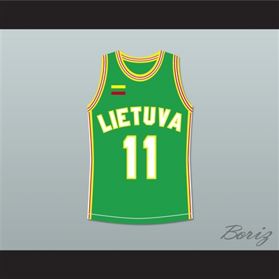 Arvydas Sabonis 11 BC Zalgiris Kaunas Basketball Jersey