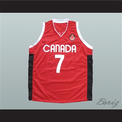 Steve Nash, Canada, 7, red Nike, size Medium, national basketball jersey  USED