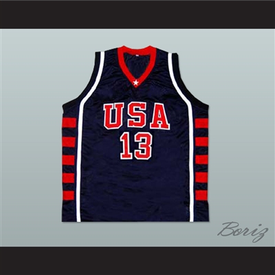 Vintage Team USA Tim Duncan Basketball Jersey Authentic Olympics Sewn